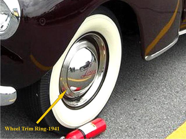 Trim ring 1941 Trim rings on Lincoln 1941